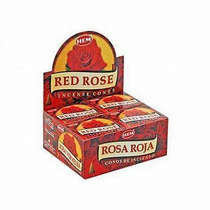 Red Rose Hem Incense Cones Bulk Wholesale 120 Cones